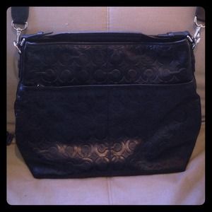 Leather coach bag