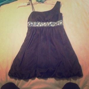 Short, black formal dress