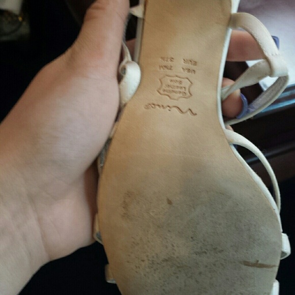 NINA white heels with crystals - Picture 2 of 2