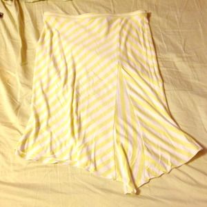 Yellow and White Striped Express Skirt Yellow and White Striped Express Skirt