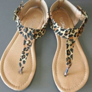 Leopard print sandals