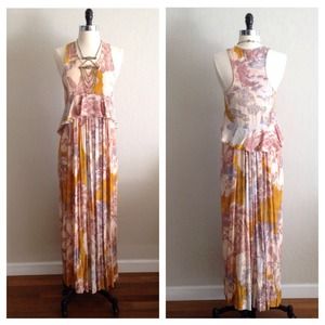 H&M Peplum Maxi Dress