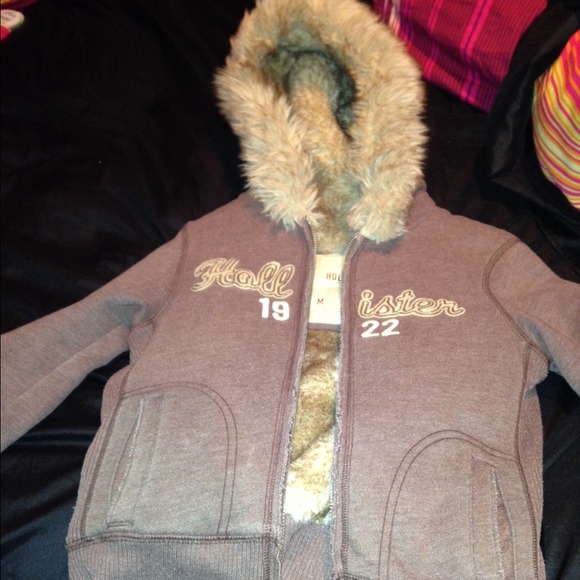 Hollister fur hoodie