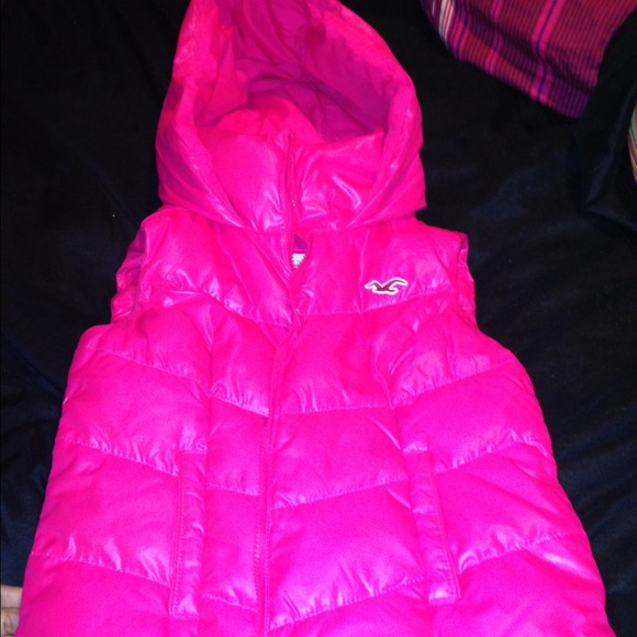 Pink hollister vest