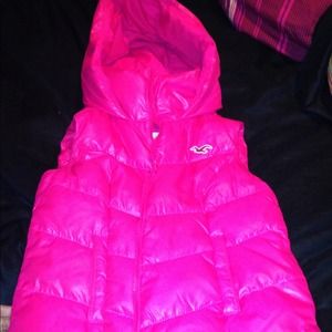 Pink hollister vest