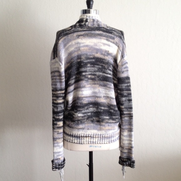 Topshop Open Front Cardigan w/Fringe - Picture 2 of 4