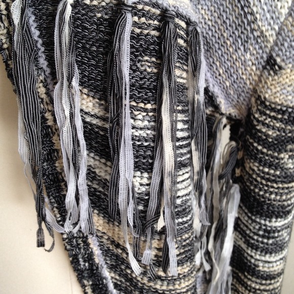 Topshop Open Front Cardigan w/Fringe - Picture 4 of 4