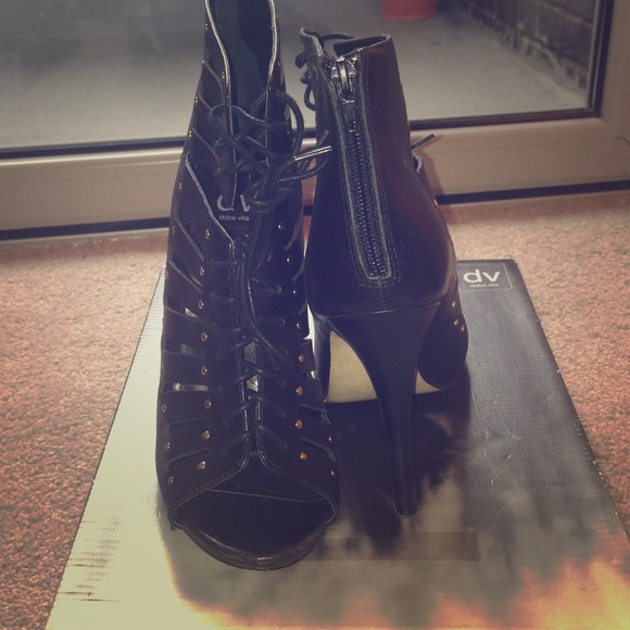 Dolce Vita "Black Vintage Milled Leather" Booties