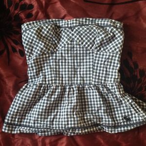 Abercrombie & Fitch strapless Peplum top