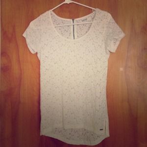 White crochet t-shirt