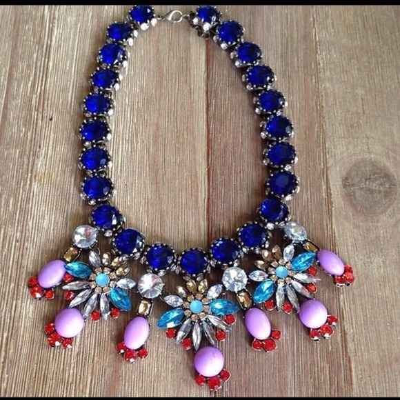 cobalt blue statement necklace