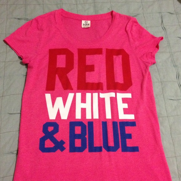 PINK Red, White, Blue tshirt