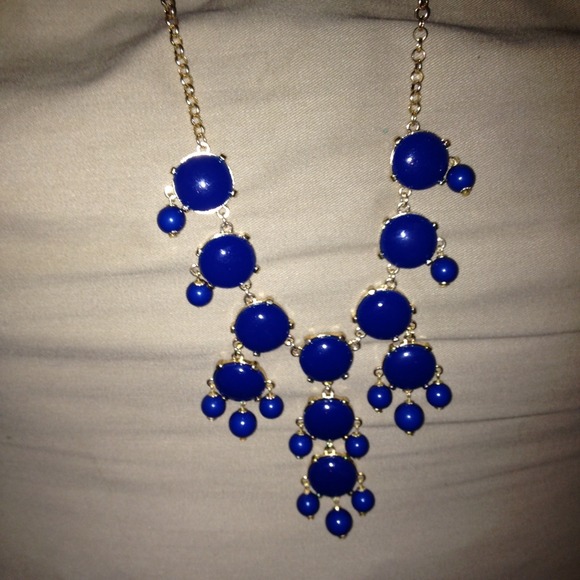 Navy blue bubble necklace