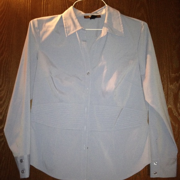 Baby blue stretch button down sz 14