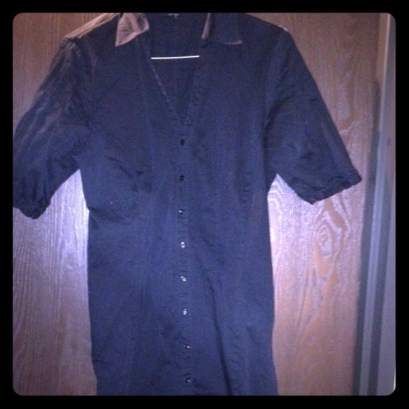 Kenneth Cole black button down dress size 14
