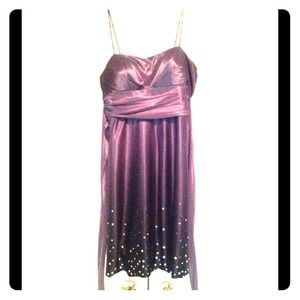 Silver bubble skirt semi formal dress