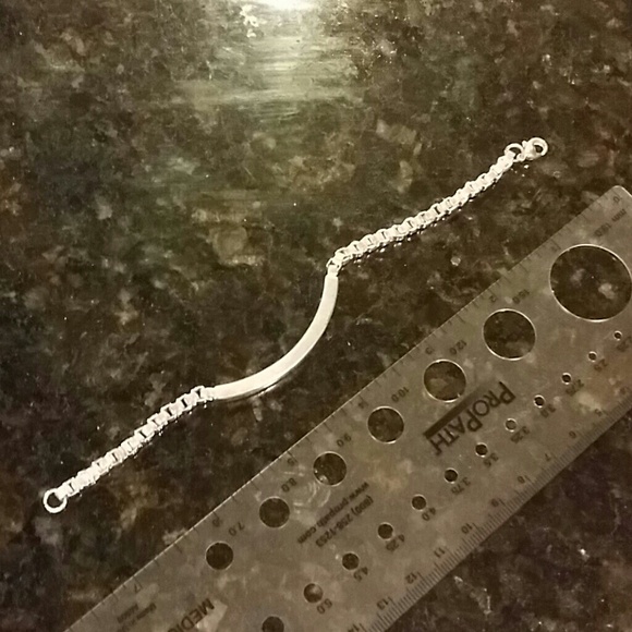 Sterling silver bracelet with name bar