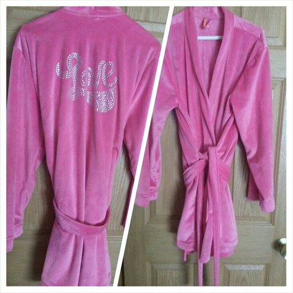 Pink bath robe