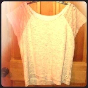 American eagle knit & lace blouse