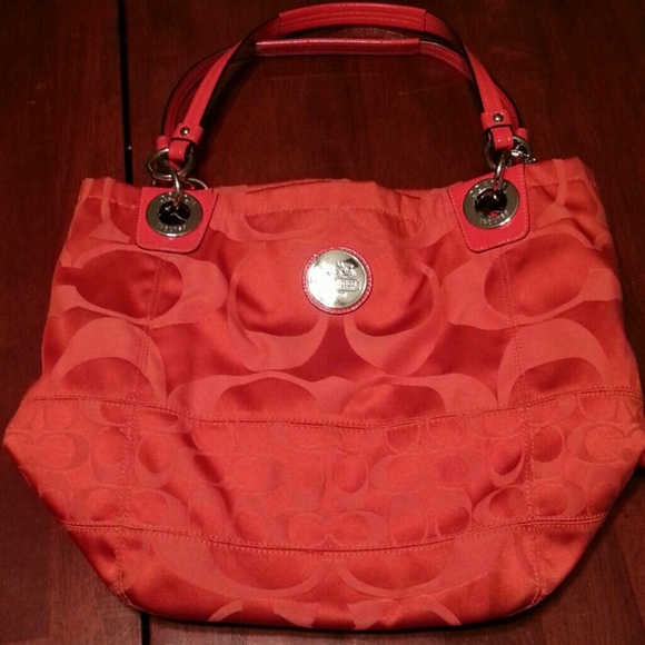 Orange Coach Handbag