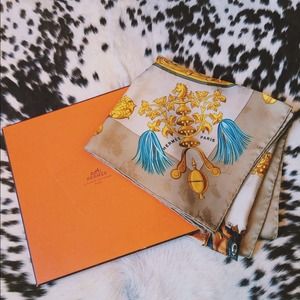 Hermes silk square scarf