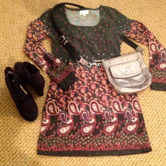 Paisley print sweater dress SOLD IN BUNDLE