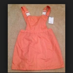 NEVER WORN NASTY GAL ORANGE OVERALL DRESS