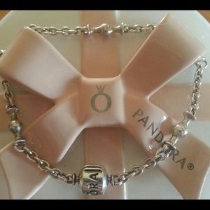 5 station sterling silver bracelet