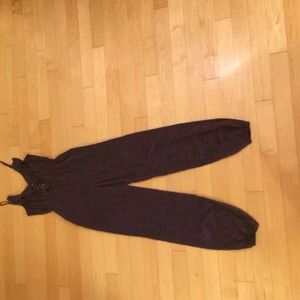 Purple jumpsuit, sleeveless