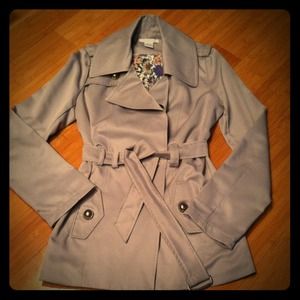 Grey trench coat