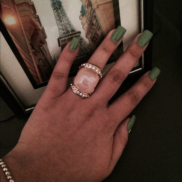 Pink stone ring