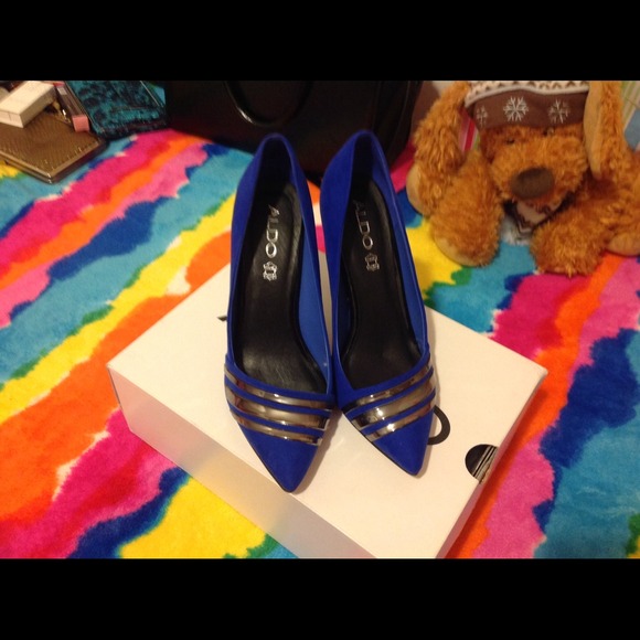 Blue aldo pump shoes
