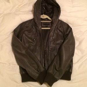 Grey Genuine Leather Jacket