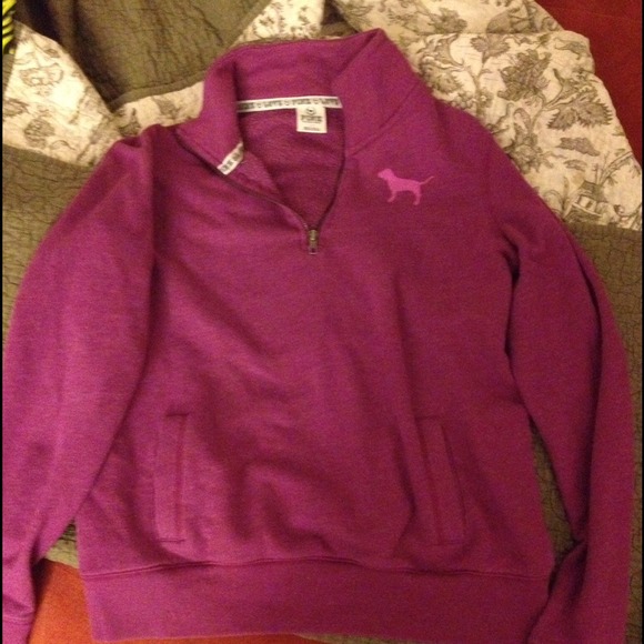 Victoria's Secret pink boyfriend half zip