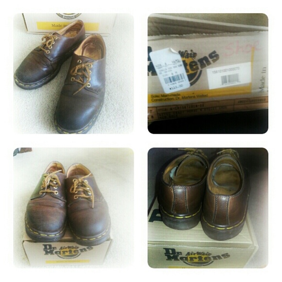 --Dr. Martens Brown leather shoes.