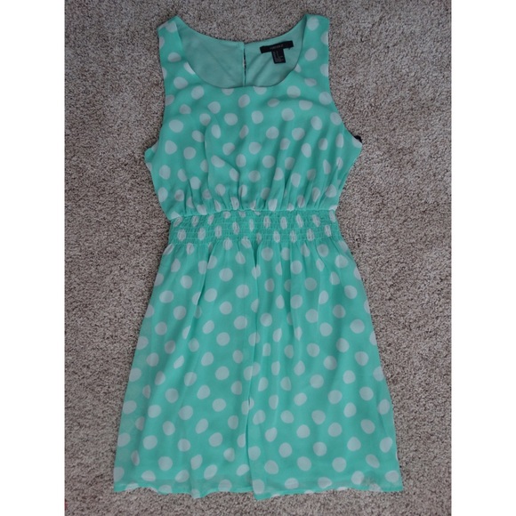 Green Polka Dotted Dress