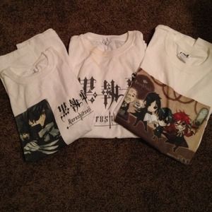 3 Black Butler Anime T-Shirts
