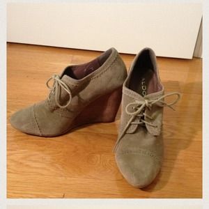 Aldo suede wedge booties