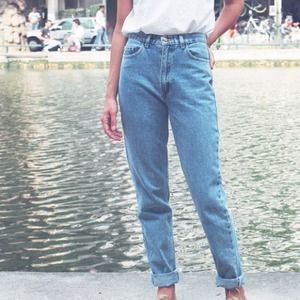 American apparel high waisted jeans!