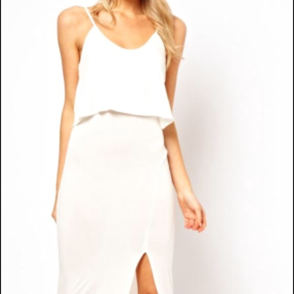 Asos white maxi dress size L