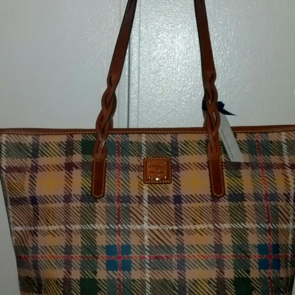 Dooney and Bourke Spring Tartan braided tote - Picture 1 of 1