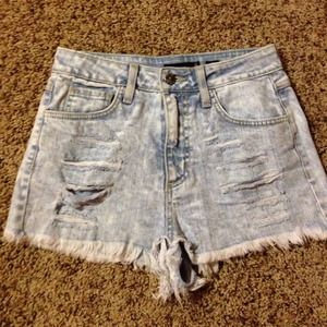 High waisted jean shorts!