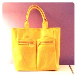 Yellow neiman Marcus tote NWOT