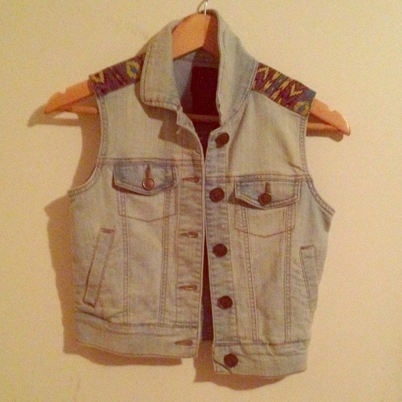 Tribal Denim Vest