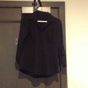 Black button up blouse