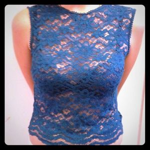 *Teal Blue Lace Tank*