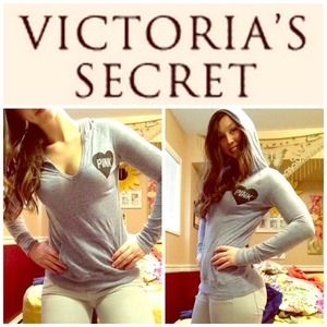T-shirt material hoodie (Victorias Secret)