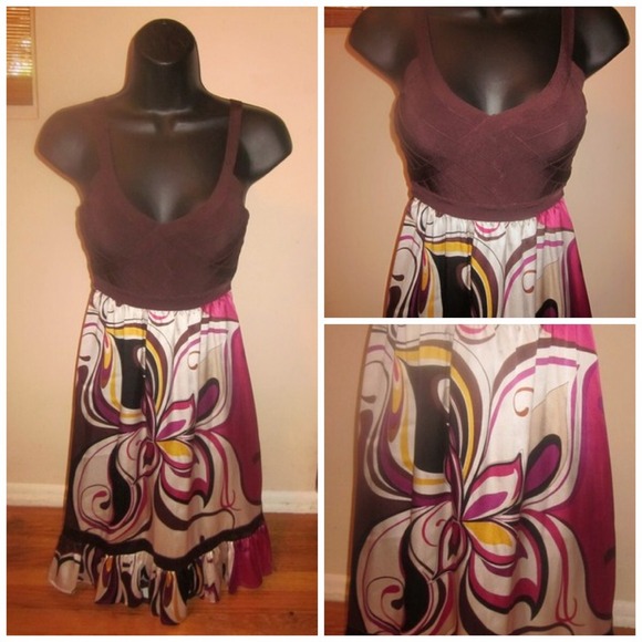 ***🆕MULTI BROWN SILK DRESS🆕***