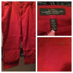 Red Colored Jeans by Ralph Lauren plus size