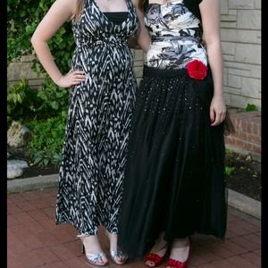 Beautiful Black and Silver Prom Dress